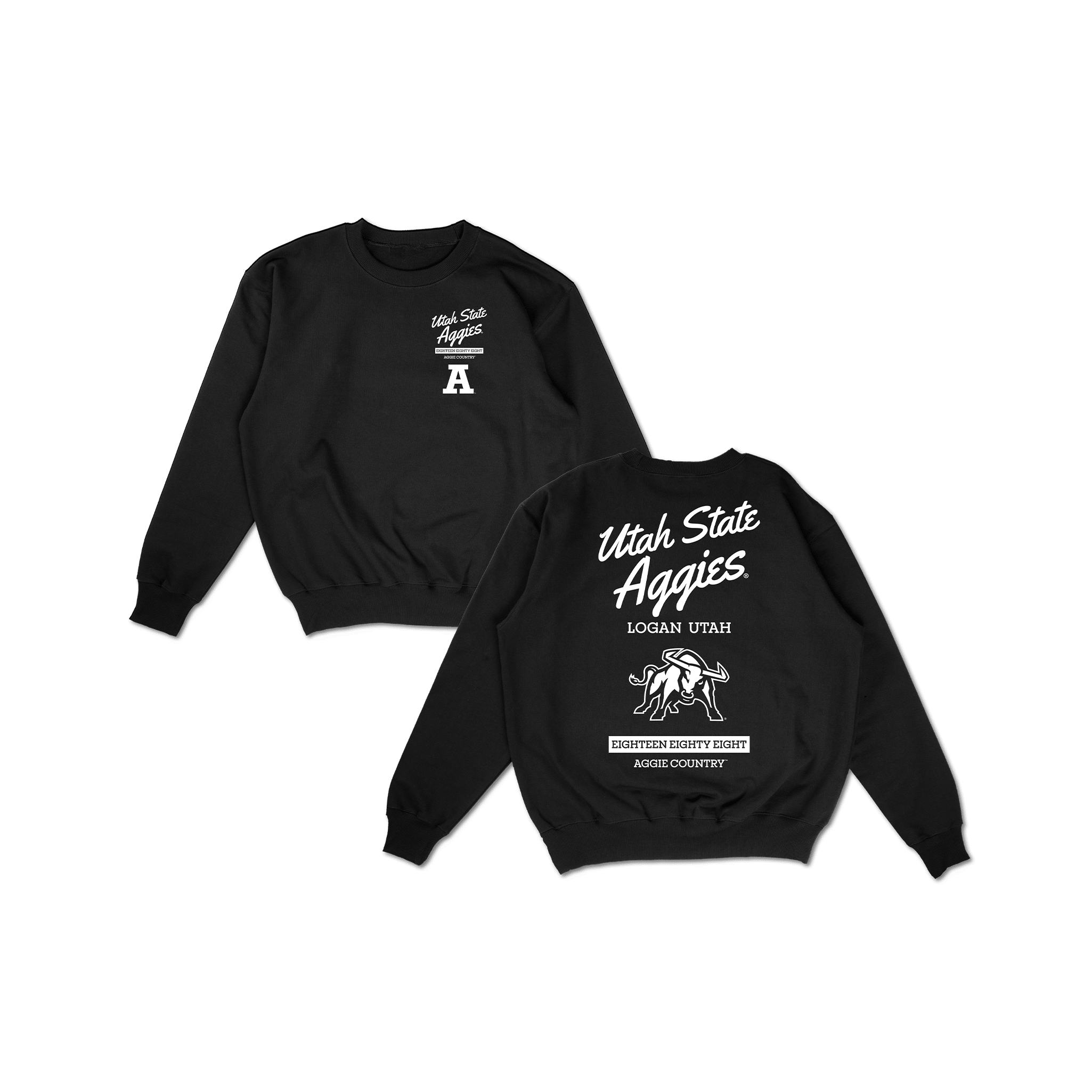 Utah State Hometown Crewneck - Black