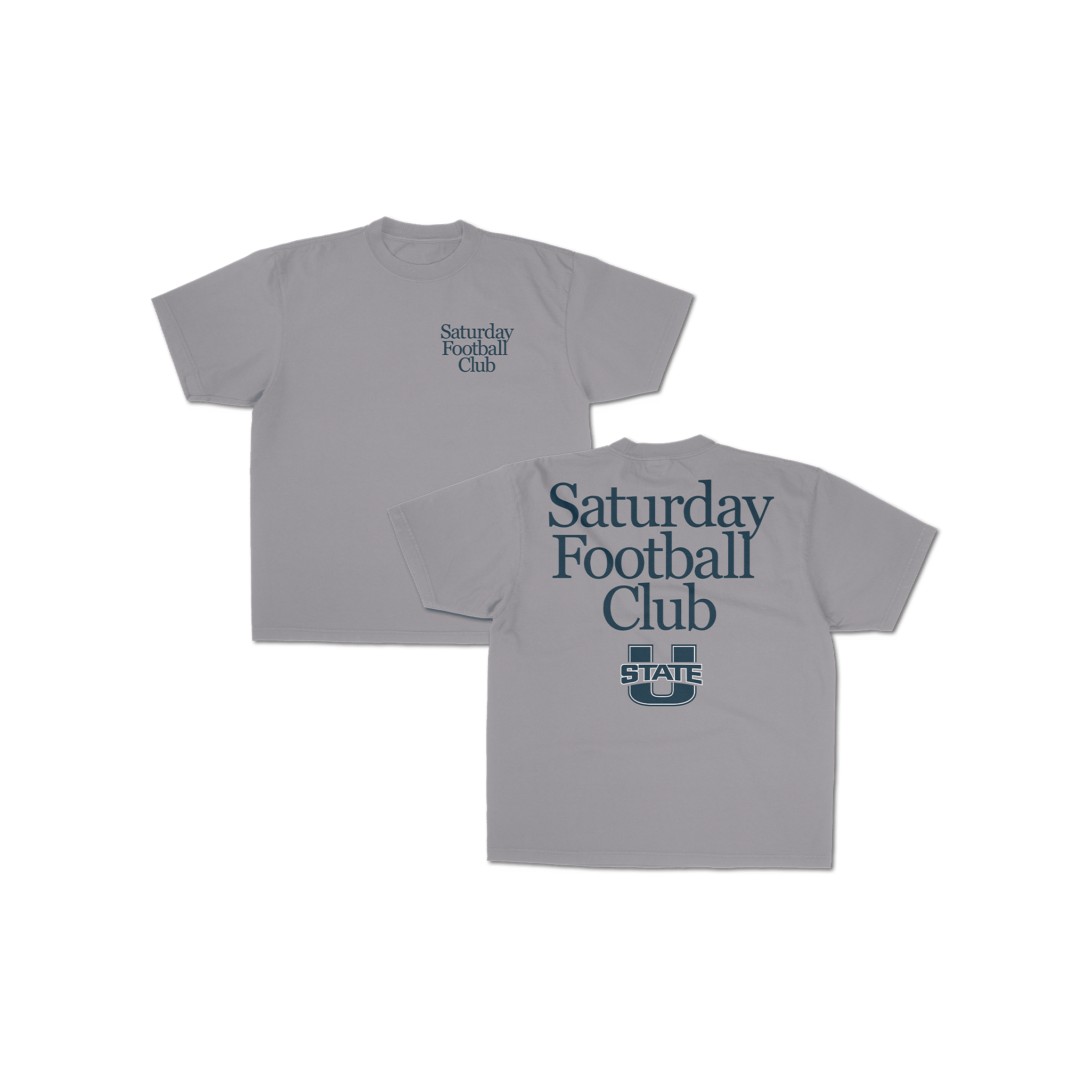 Utah State Saturday Football Club Graphic Tee - Gray