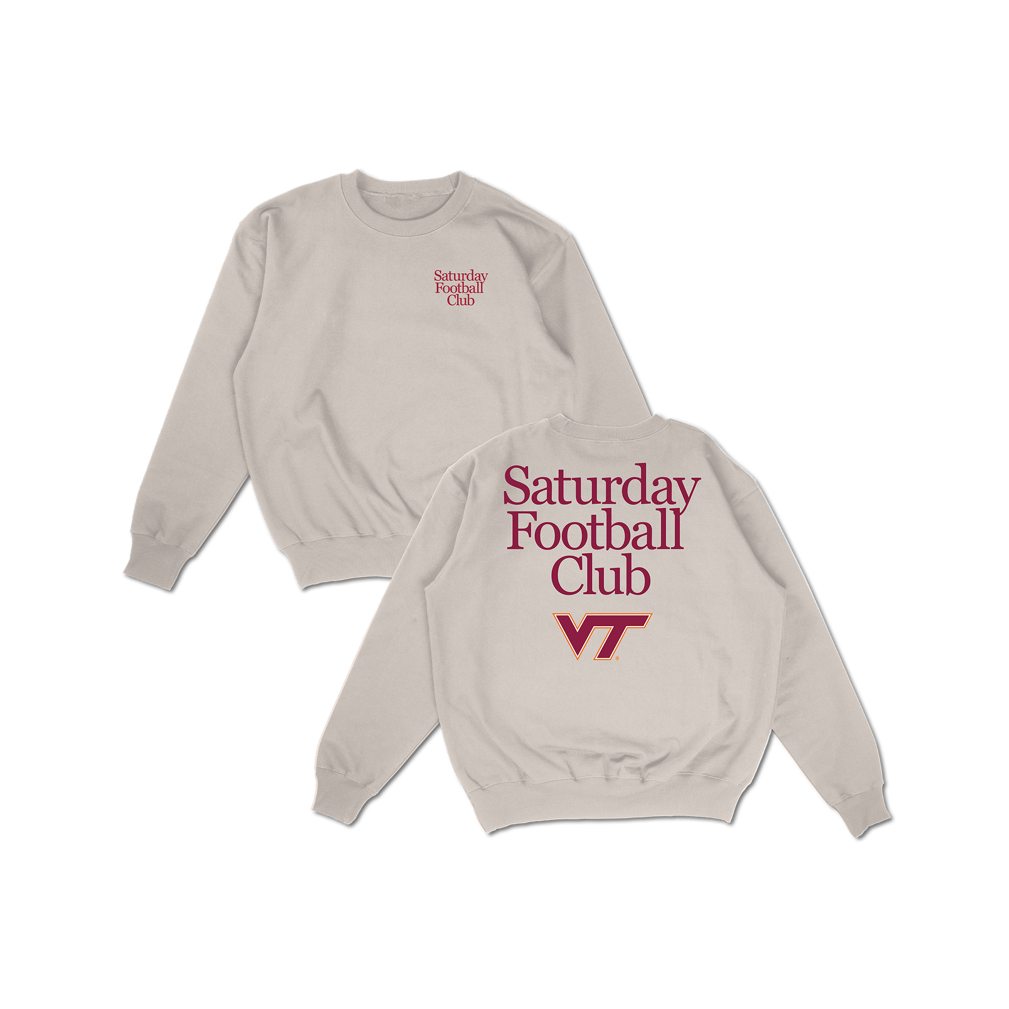 VT Saturday Football Club Crewneck - ivory