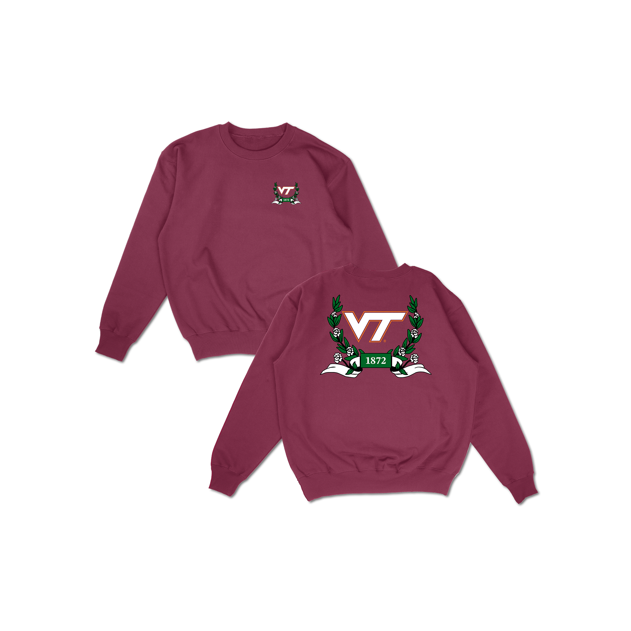 VT Laurel Pullover Crewneck - Maroon