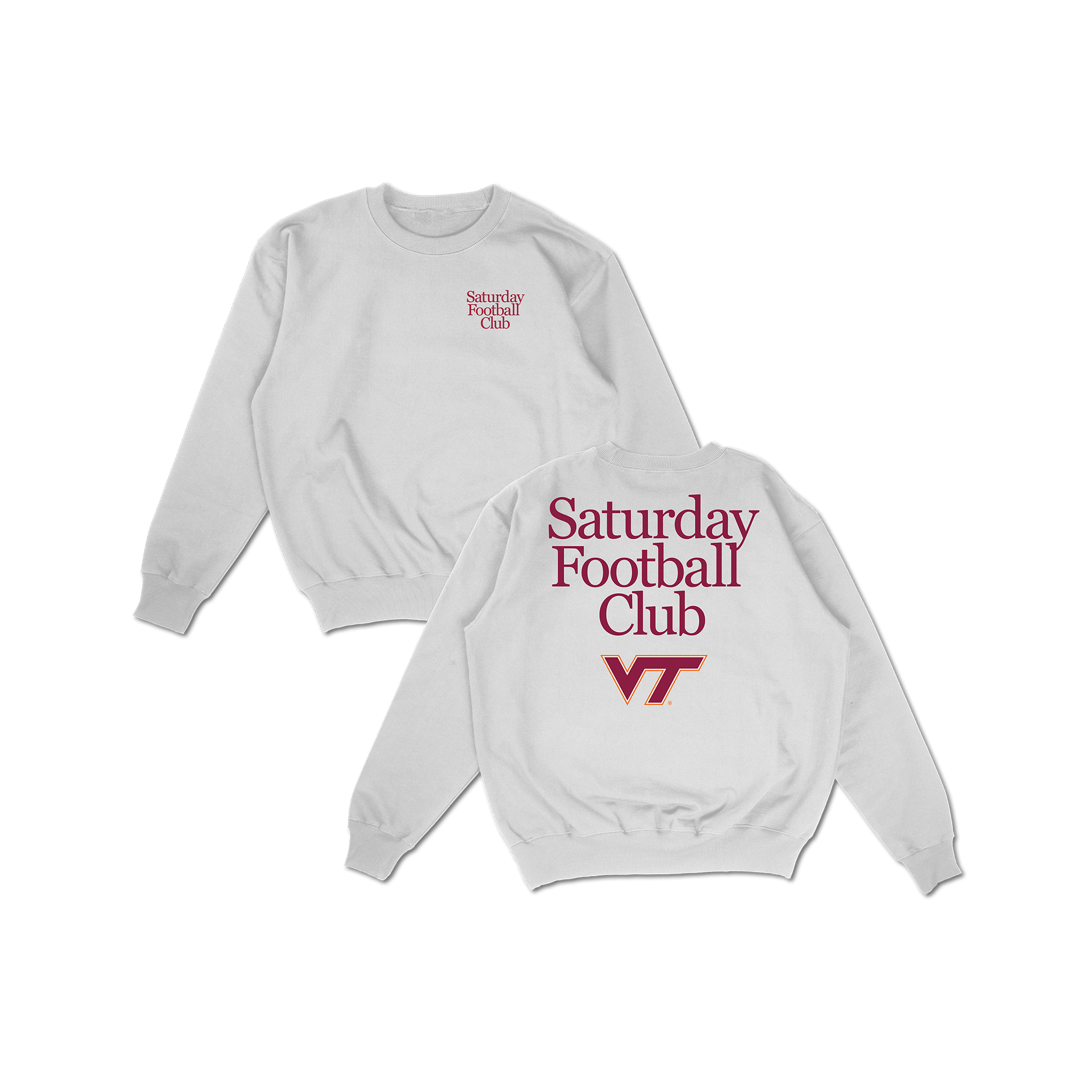 VT Saturday Football Club Crewneck - white