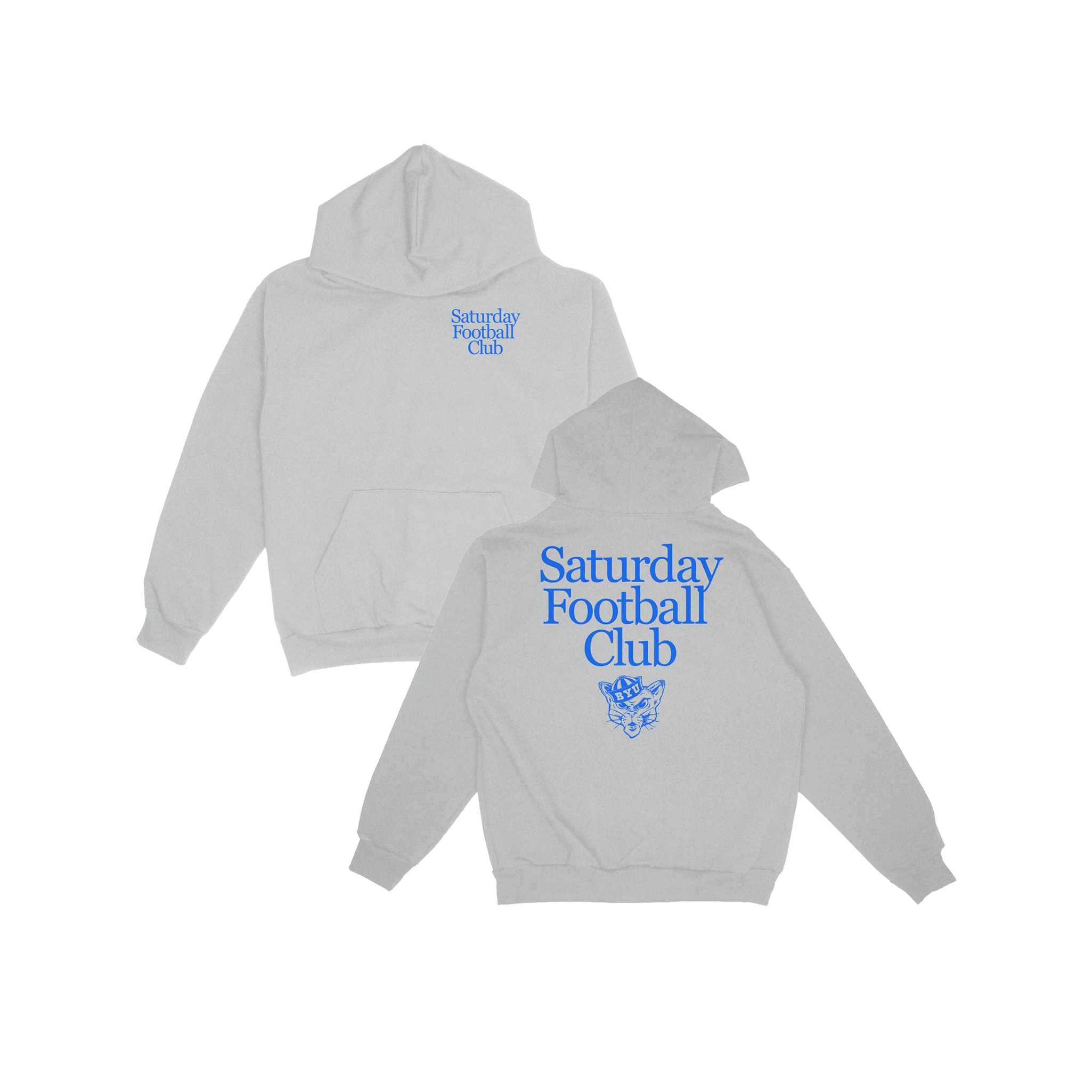 BYU Saturday Football Club Heavyweight Hoodie - Heather Gray