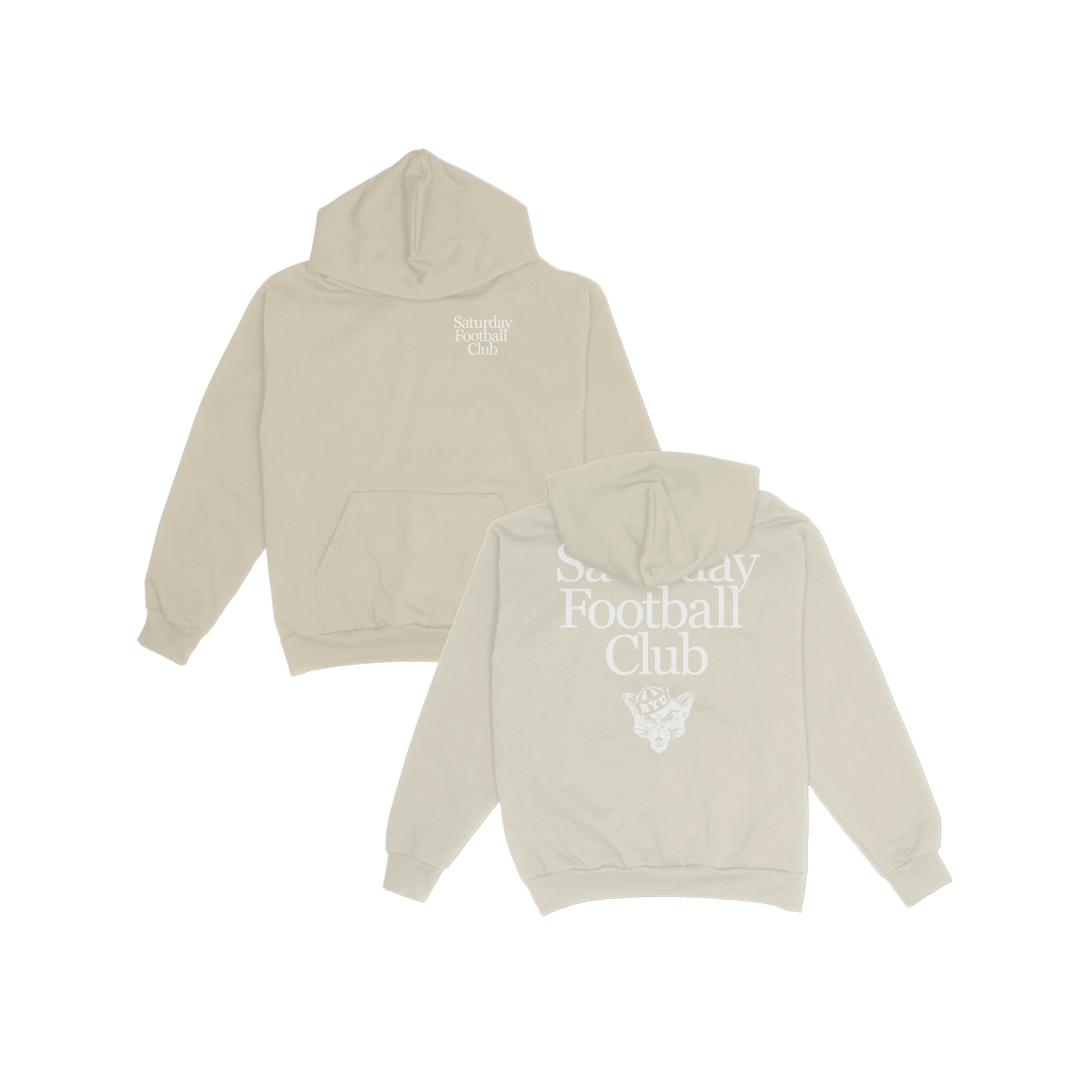 BYU Saturday Football Club Heavyweight Hoodie - Ivory