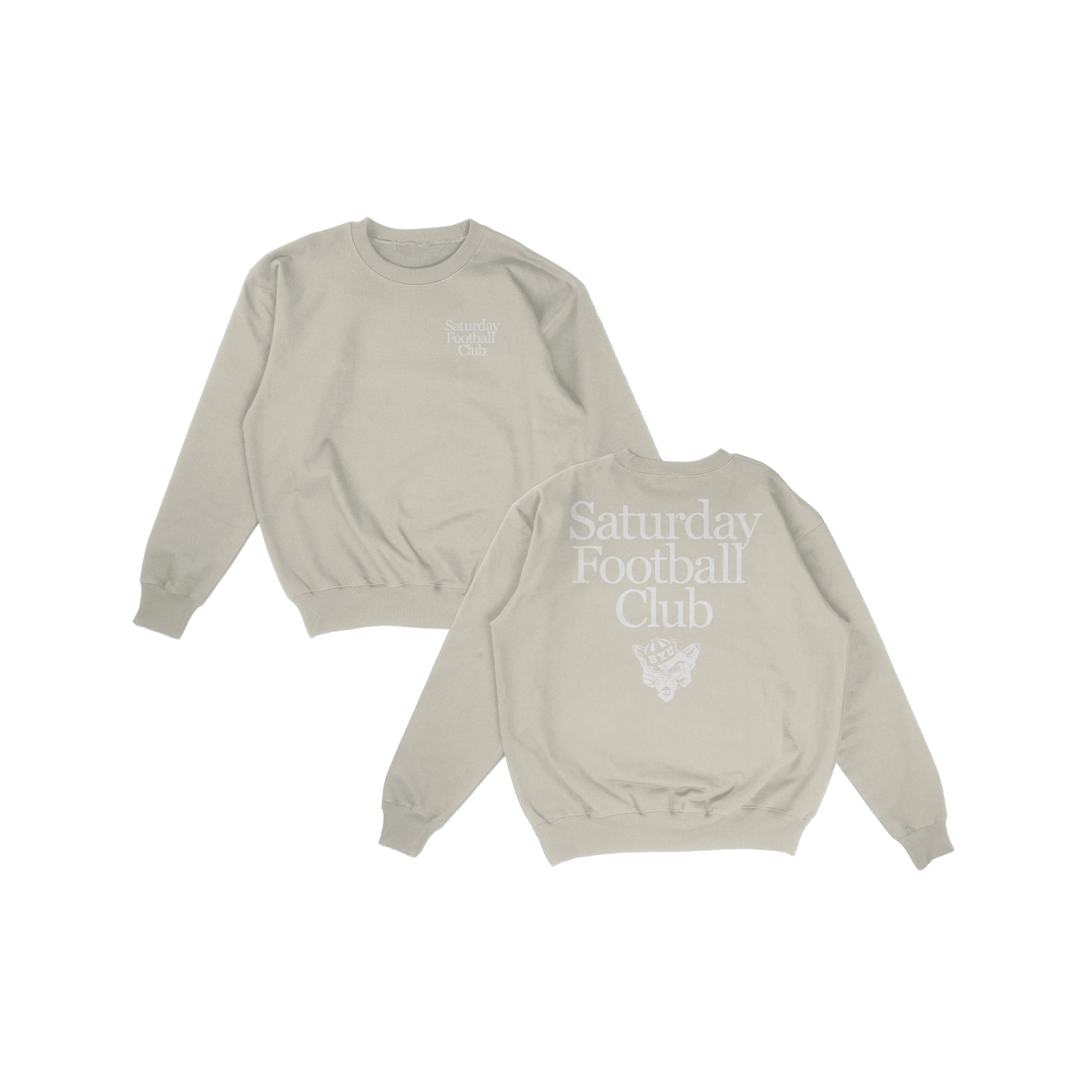 BYU Saturday Football Club Crewneck - Ivory