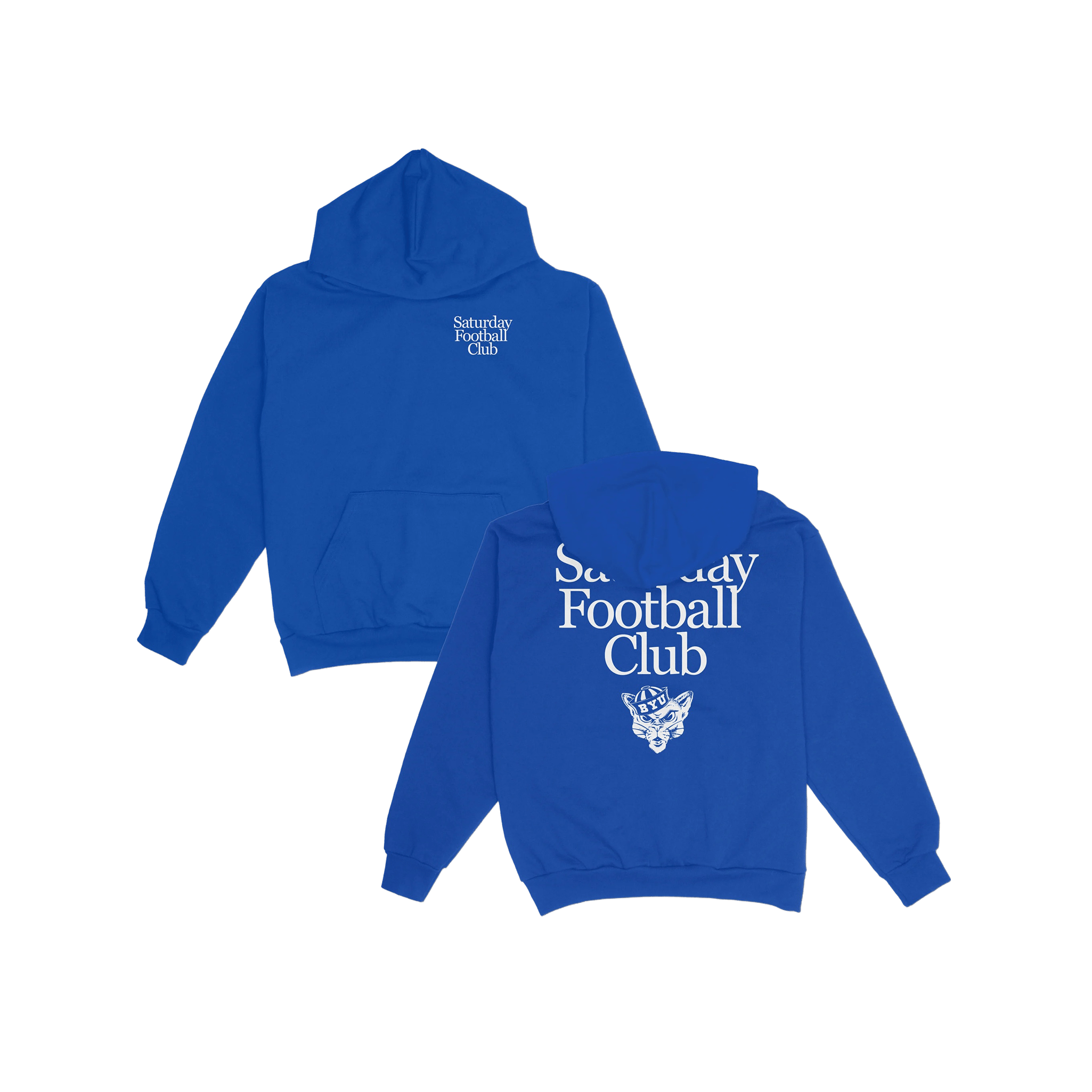 BYU Saturday Football Club Heavyweight Hoodie - Royal Blue