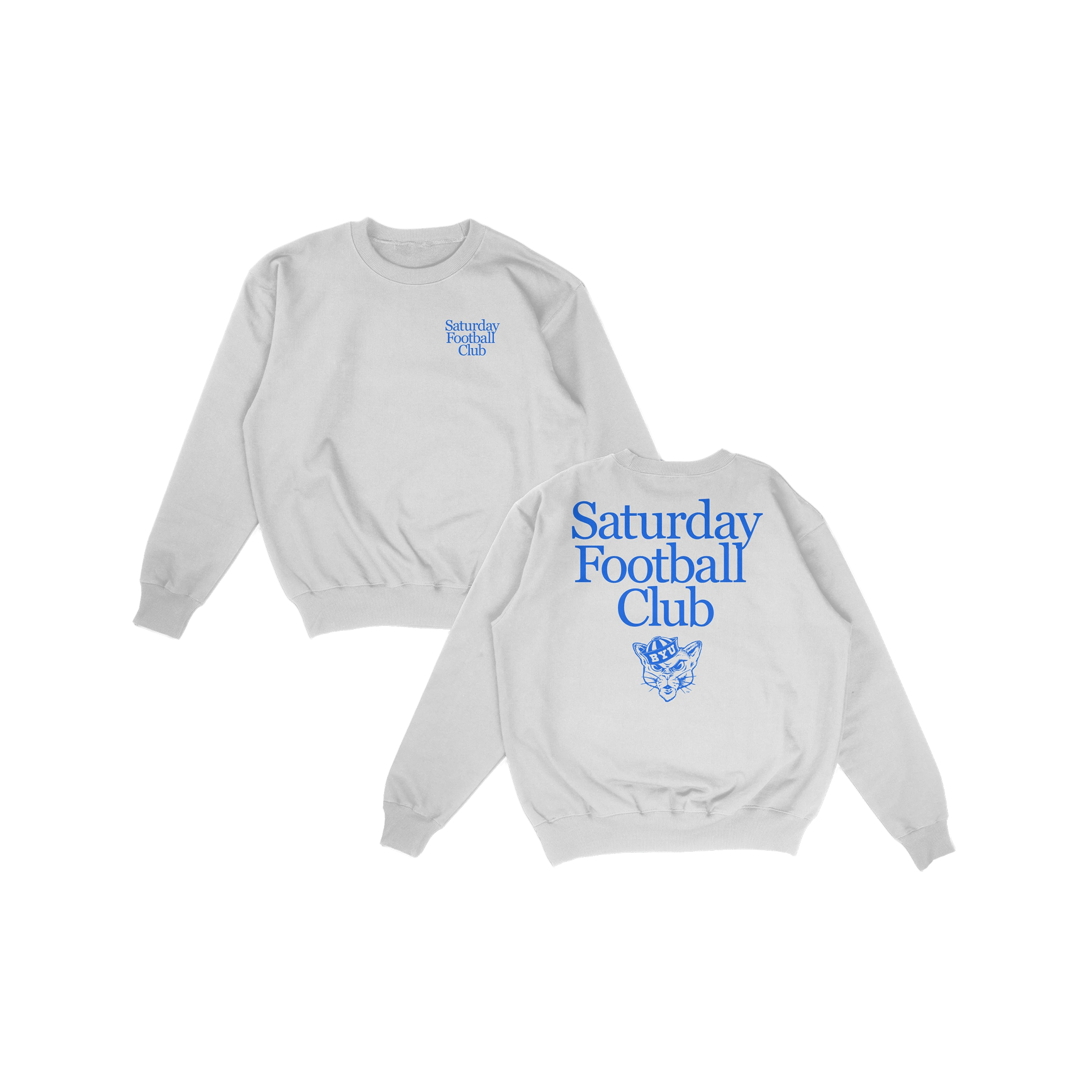 BYU Saturday Football Club Crewneck - White