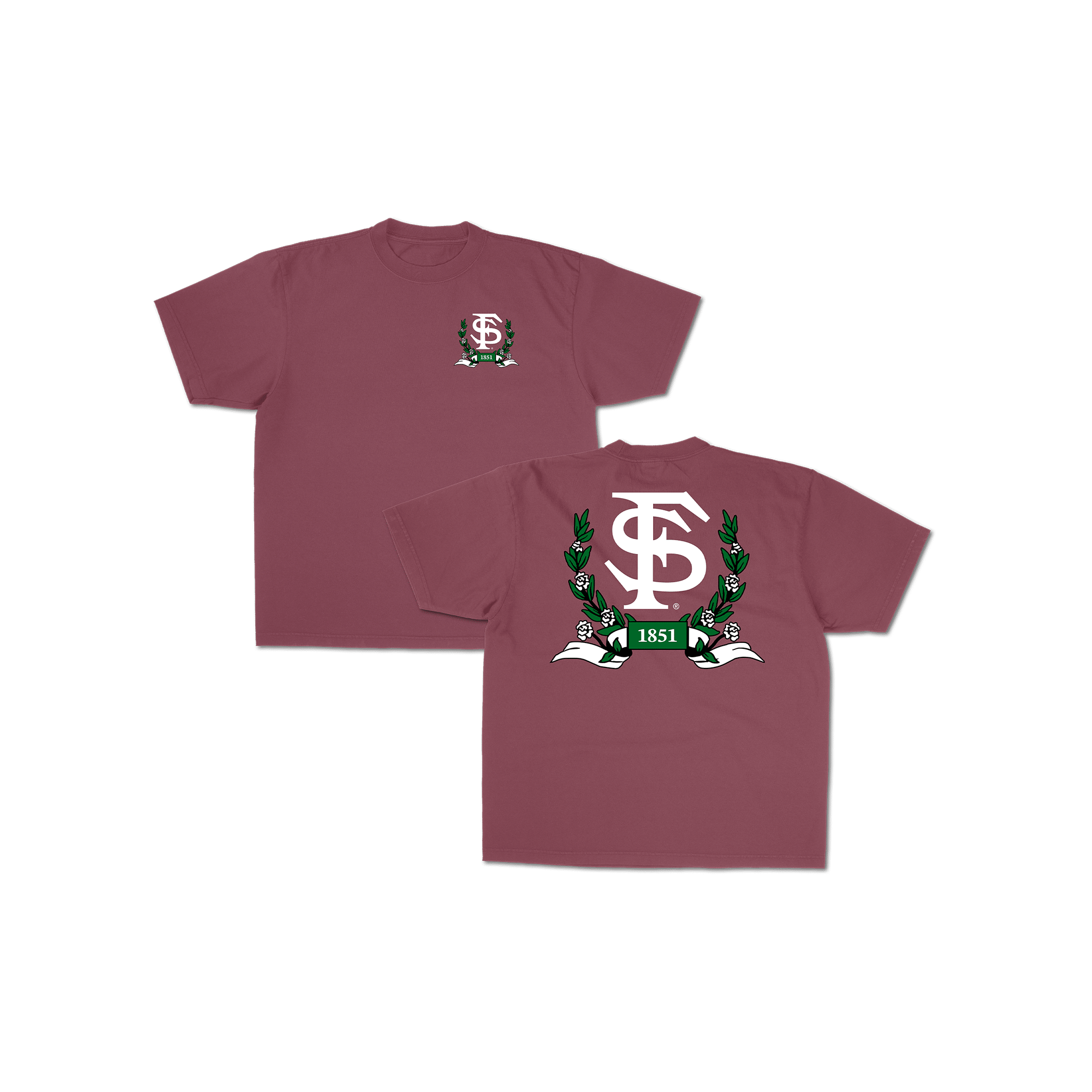 FSU Laurel Tee - Maroon