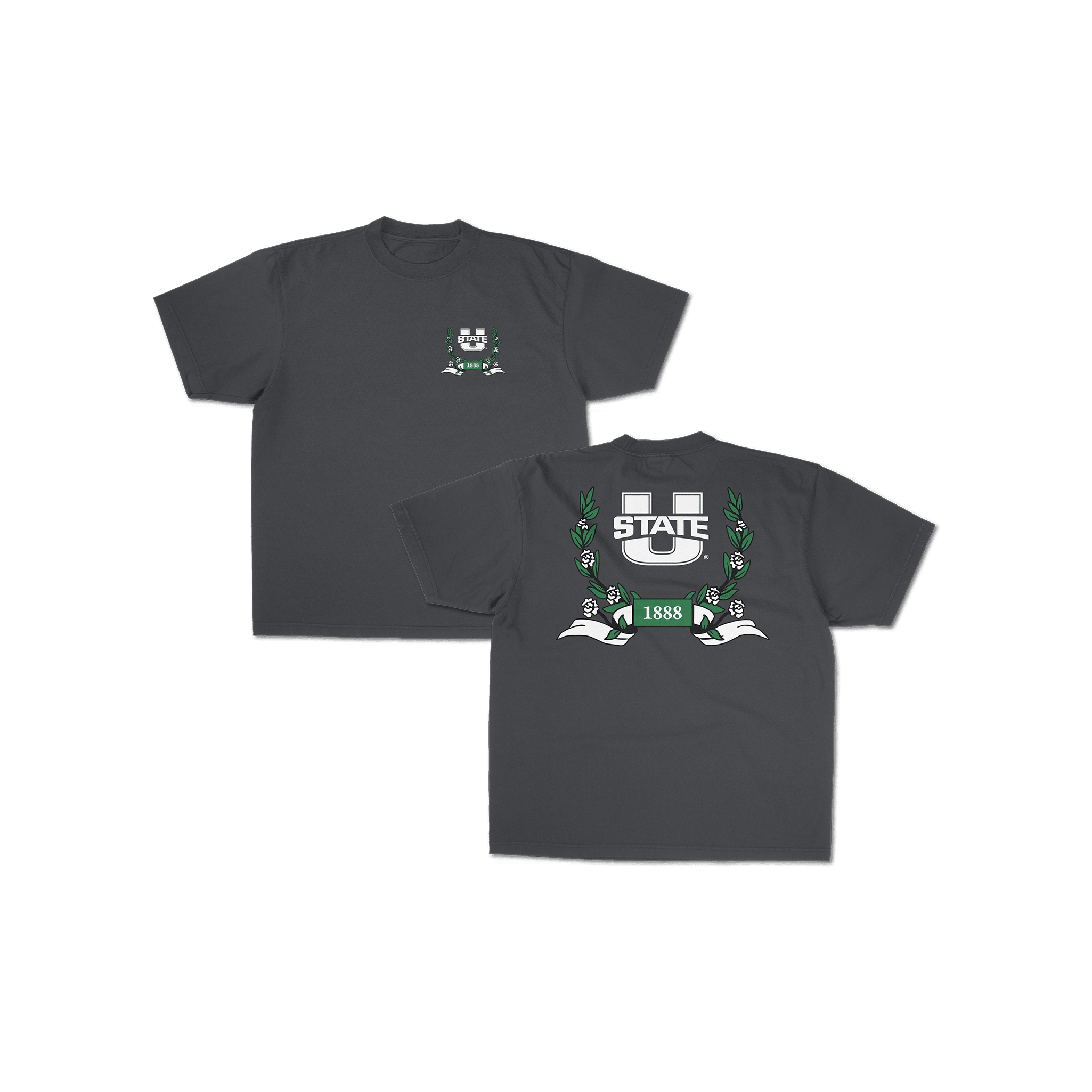 Utah State Laurel Graphic Tee - Gray