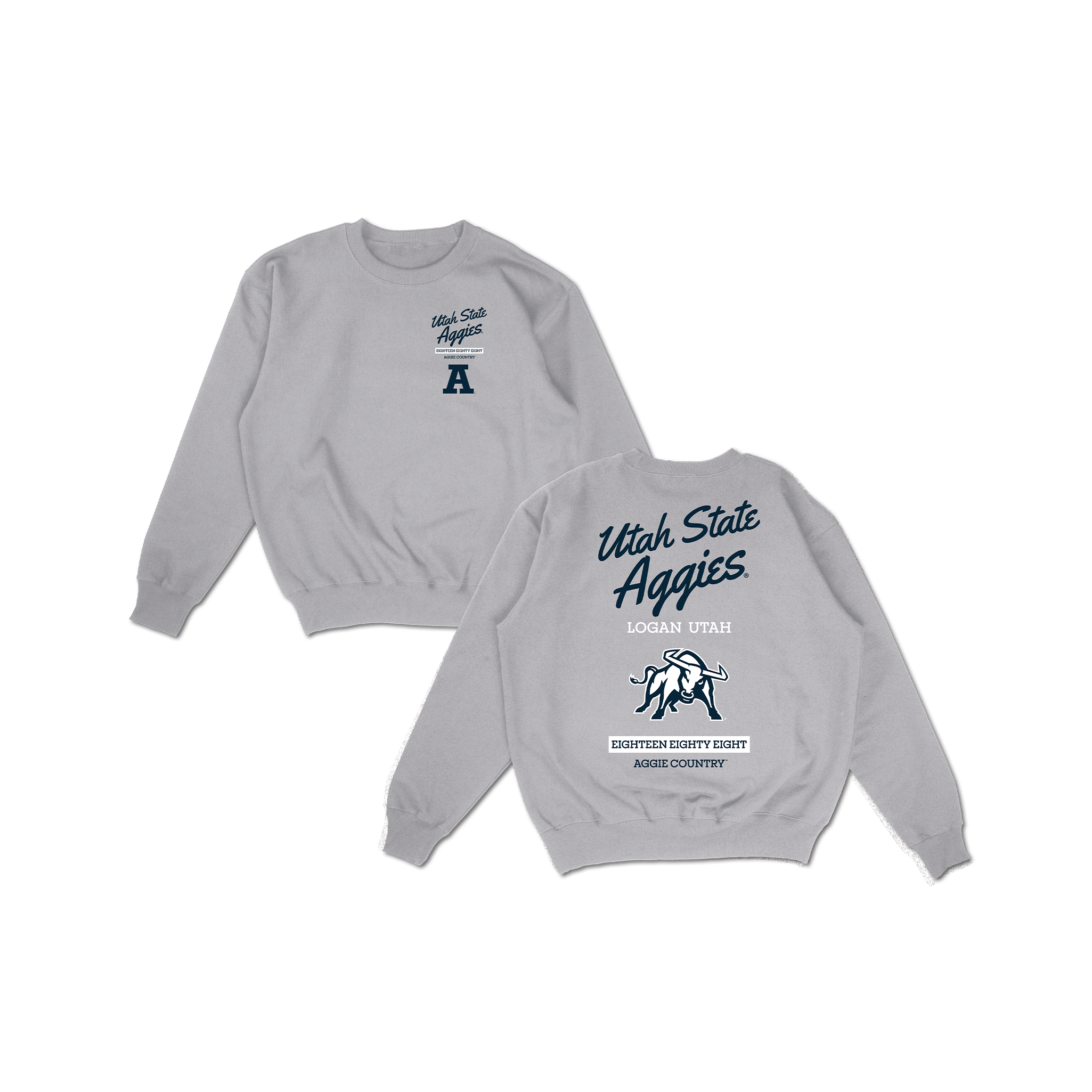 Utah State Hometown Crewneck - Heather Gray