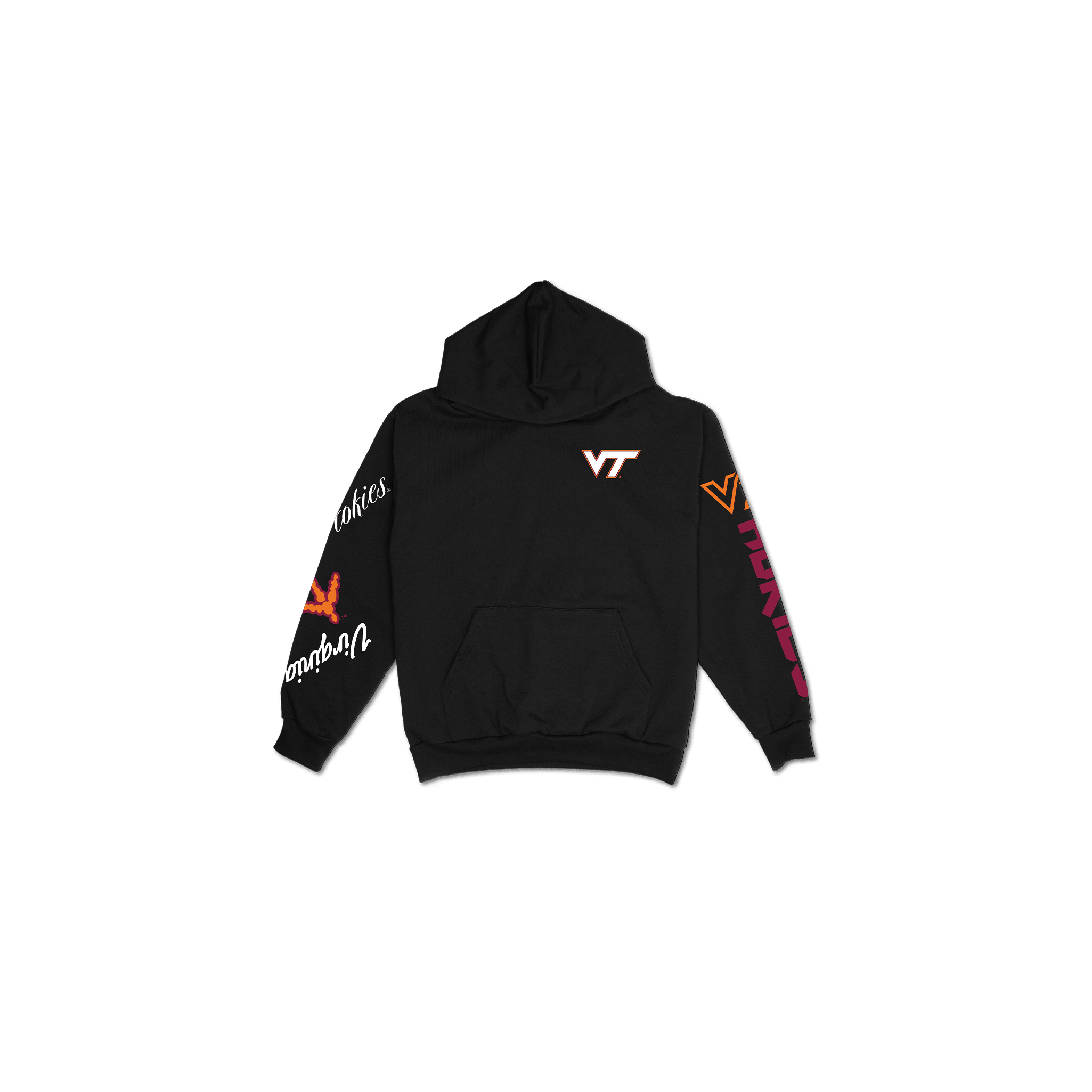 Virginia Tech Cuffed and Logo'd Hoodie - Black