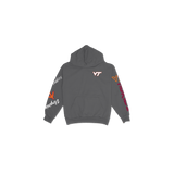 Virginia Tech Cuffed and Logo'd Hoodie - Gray