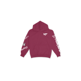 Virginia Tech Cuffed and Logo'd Hoodie - Maroon