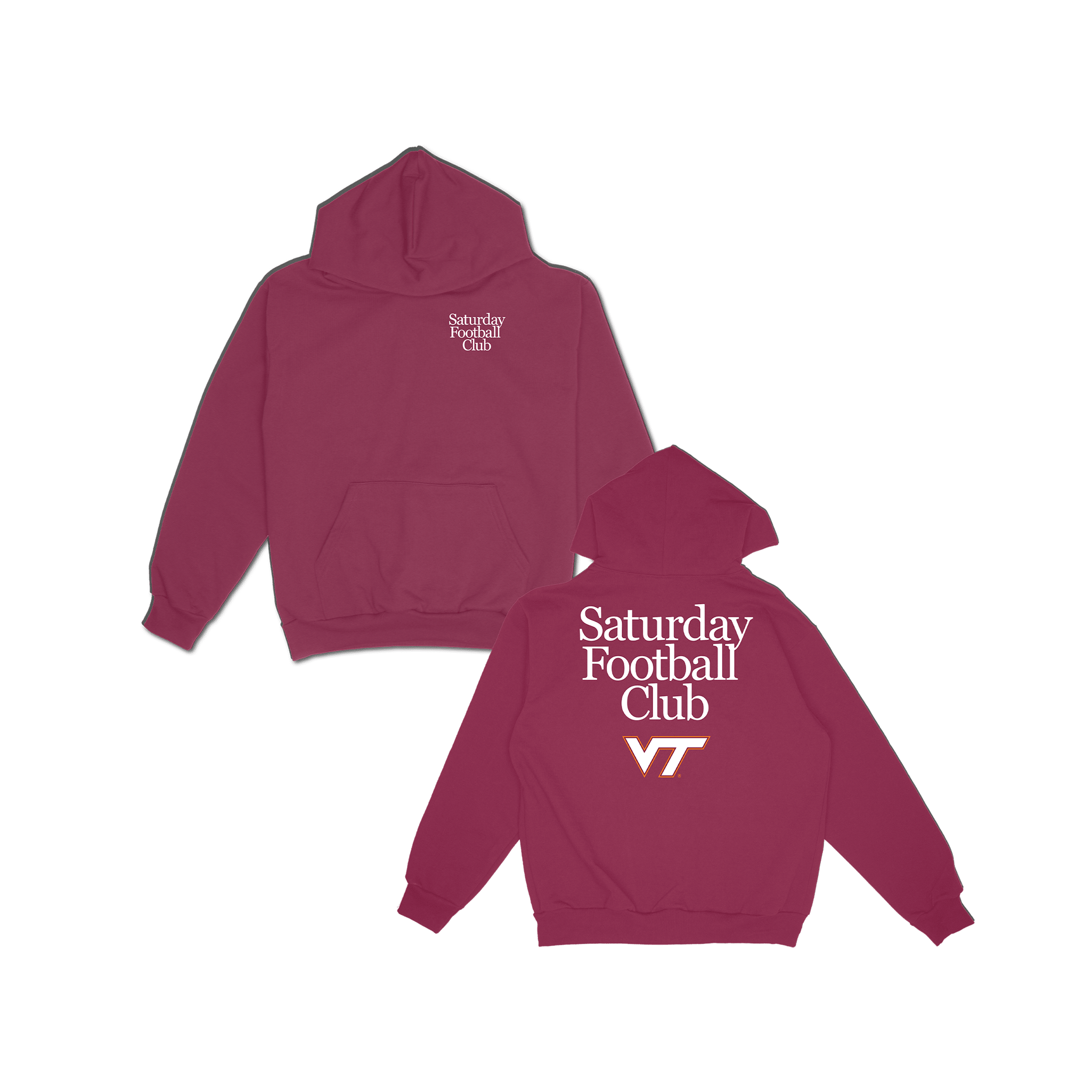 Virginia Tech Saturday Football Club Hoodie - Garnet