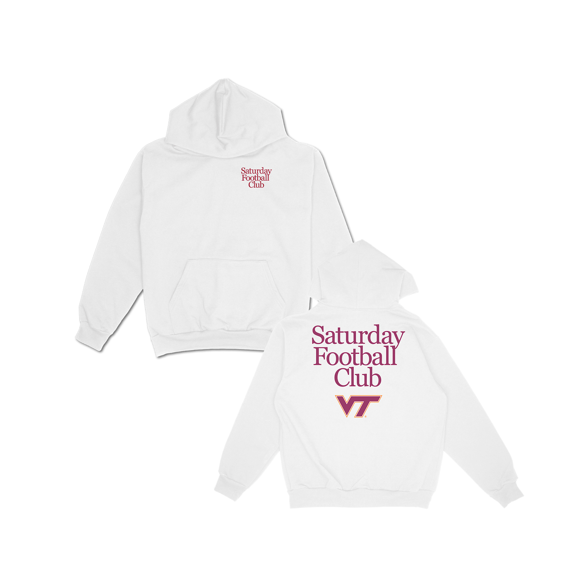 Virginia Tech Saturday Football Club Hoodie - White