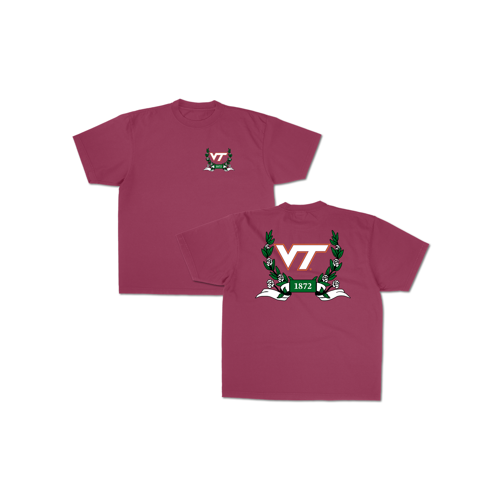 Virginia Tech Laurel Tee - Maroon