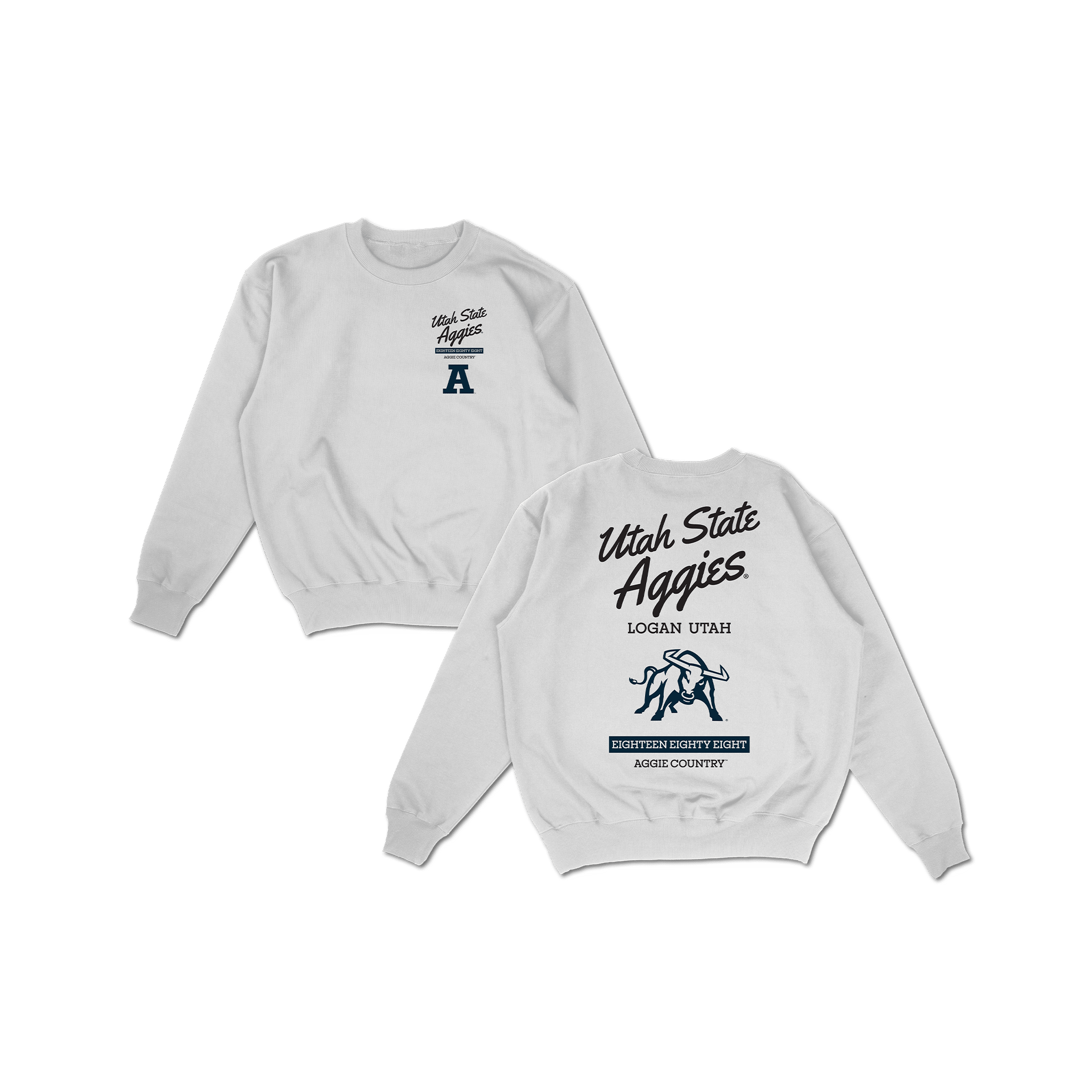 Utah State Hometown Crewneck - White