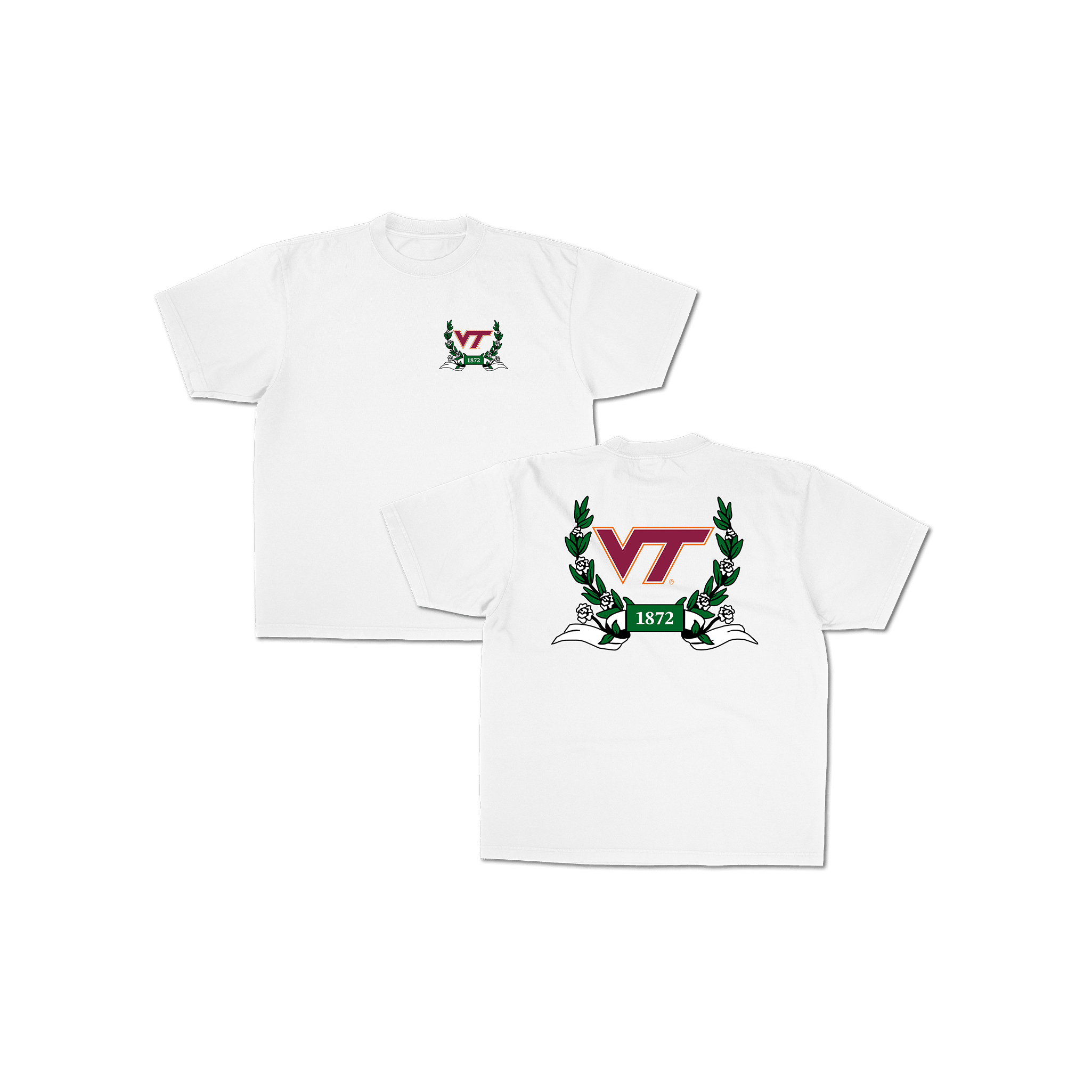Virginia Tech Laurel Tee - White