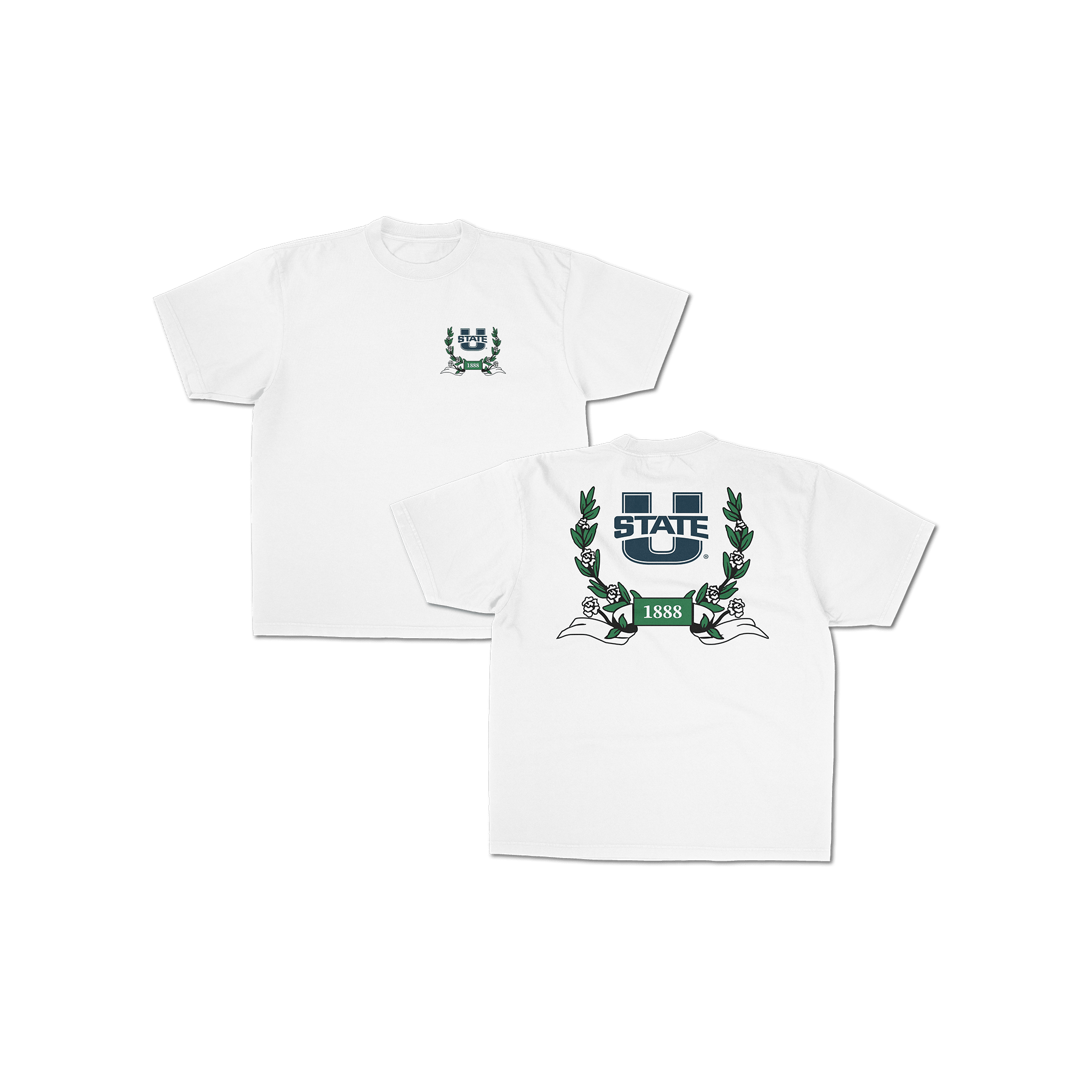 Utah State Laurel Graphic Tee - White