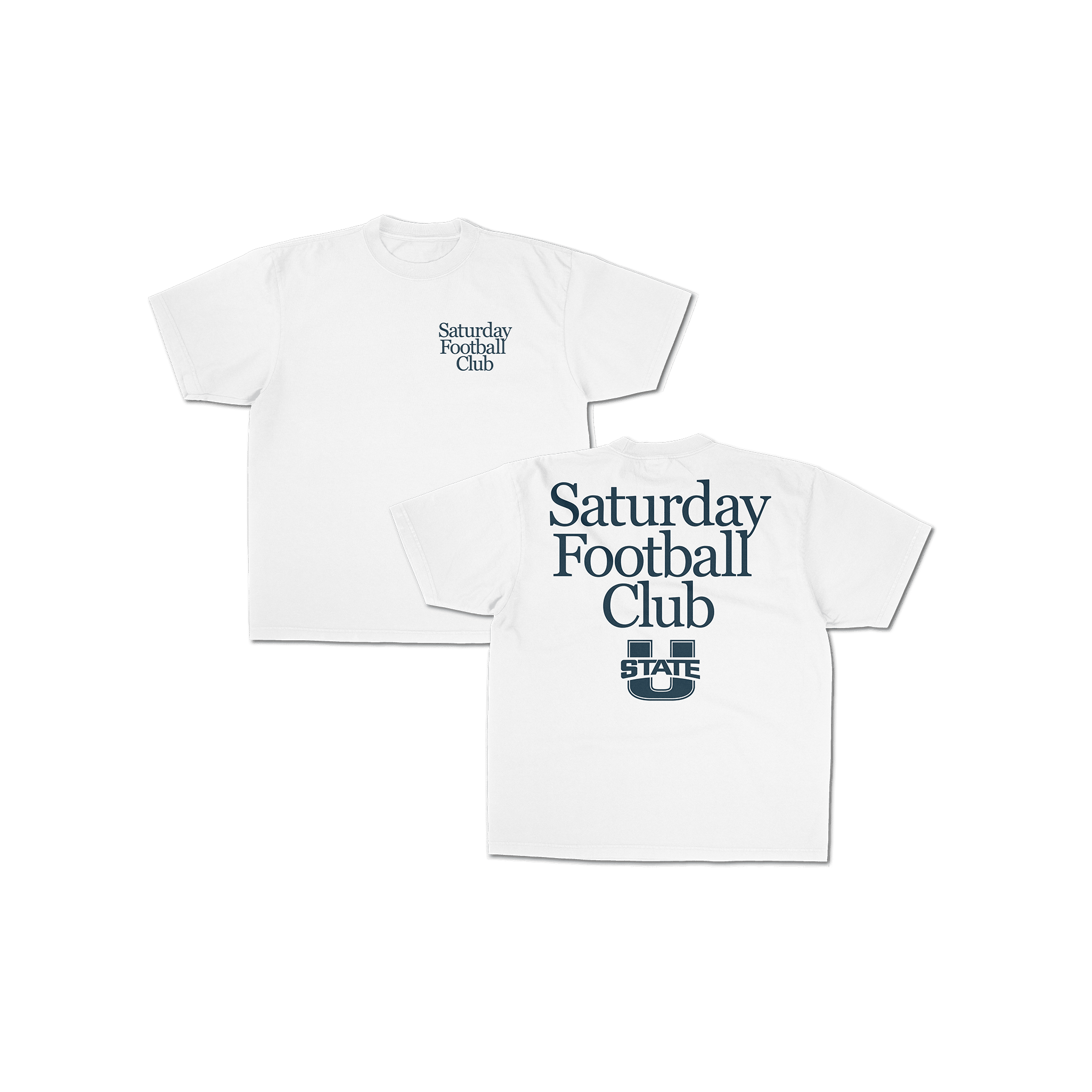 Utah State Saturday Football Club Graphic Tee - White