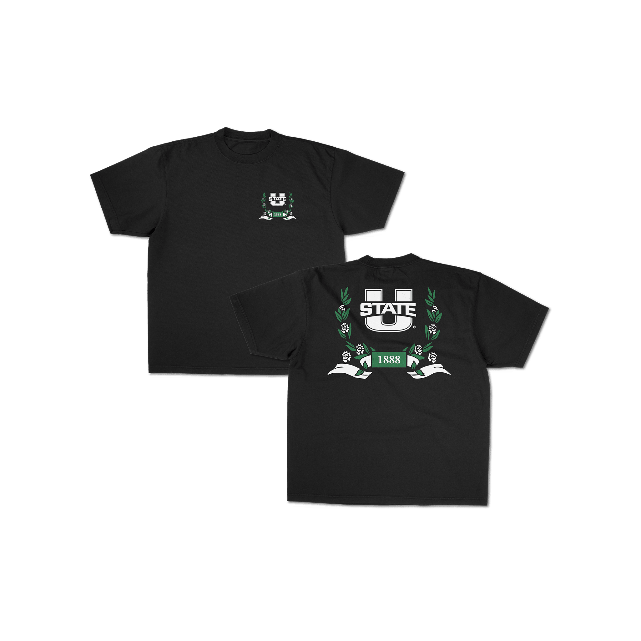 Utah State Laurel Graphic Tee - Black