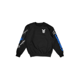 BYU Cuffed and Logo'd Crewneck - Black