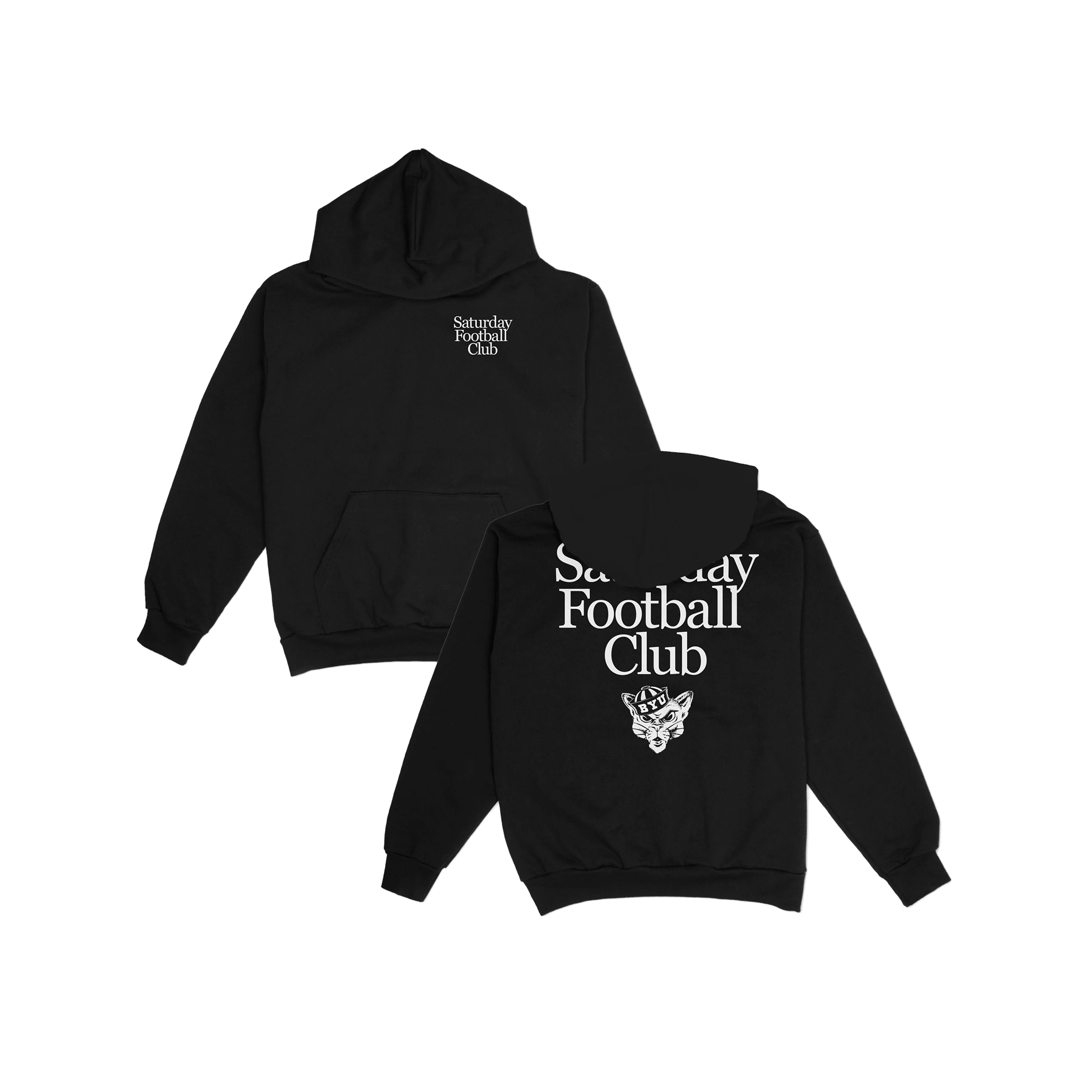BYU Saturday Football Club Heavyweight Hoodie - Black