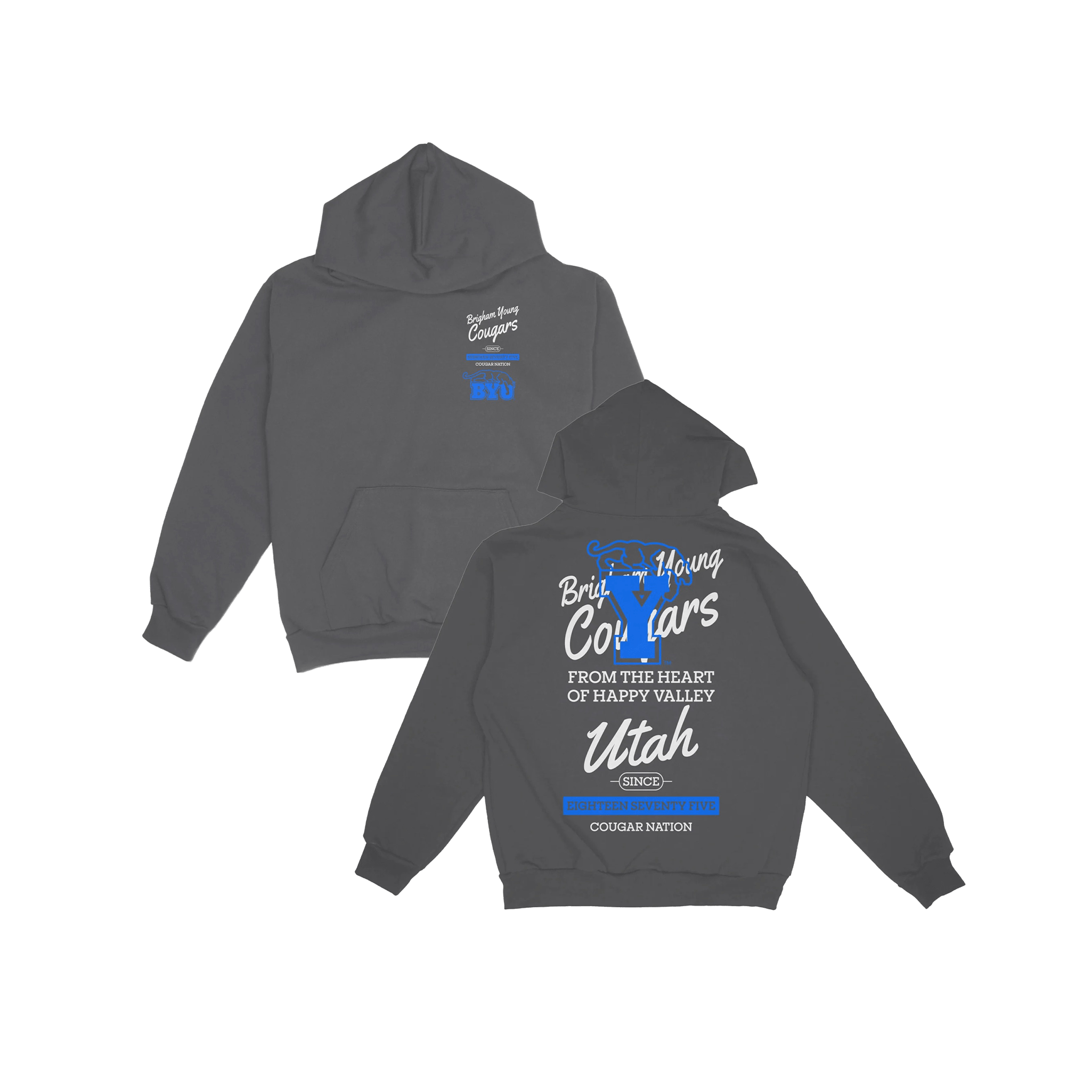 BYU Hometown Pullover Hoodie - Gray