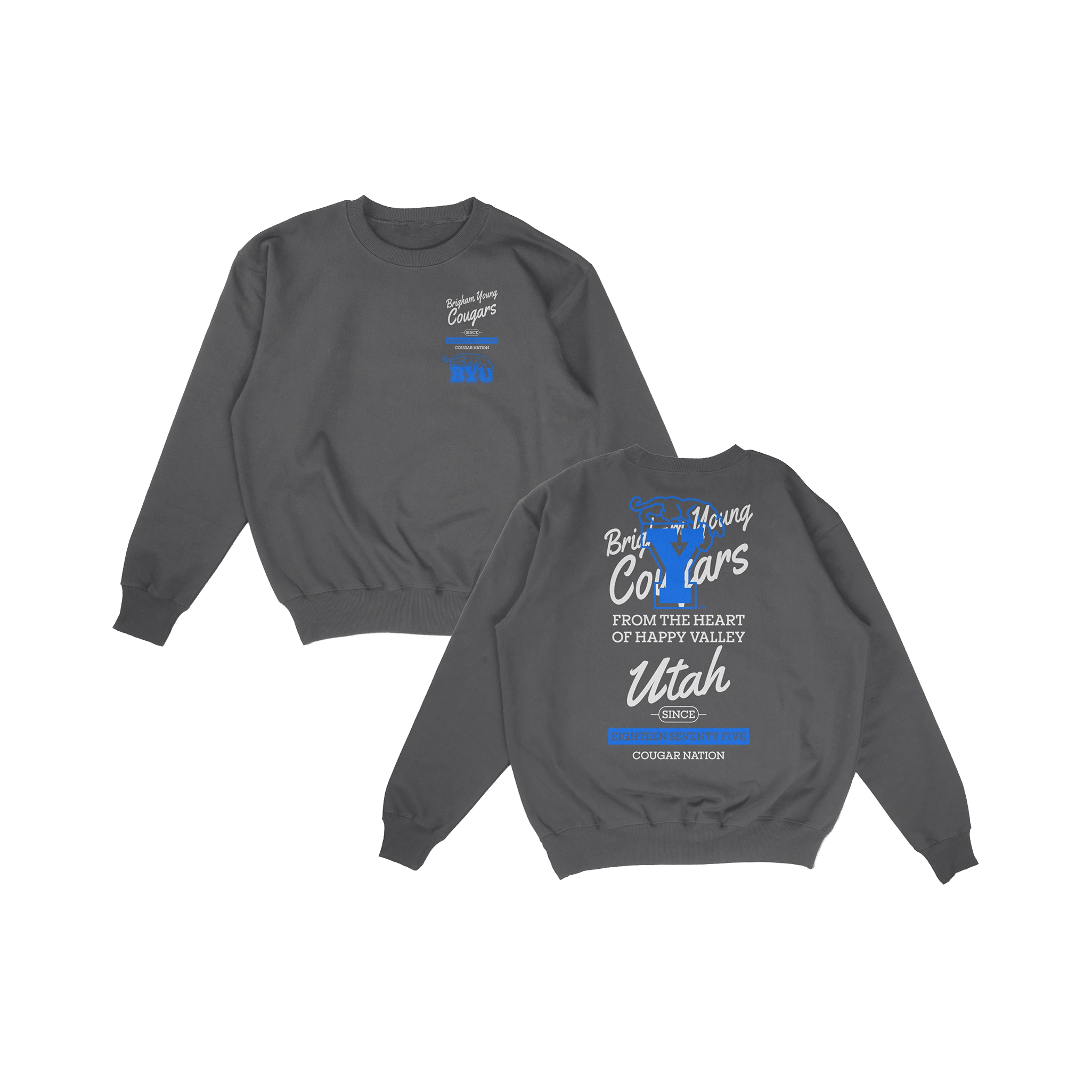 BYU Hometown Pullover Crewneck - Gray