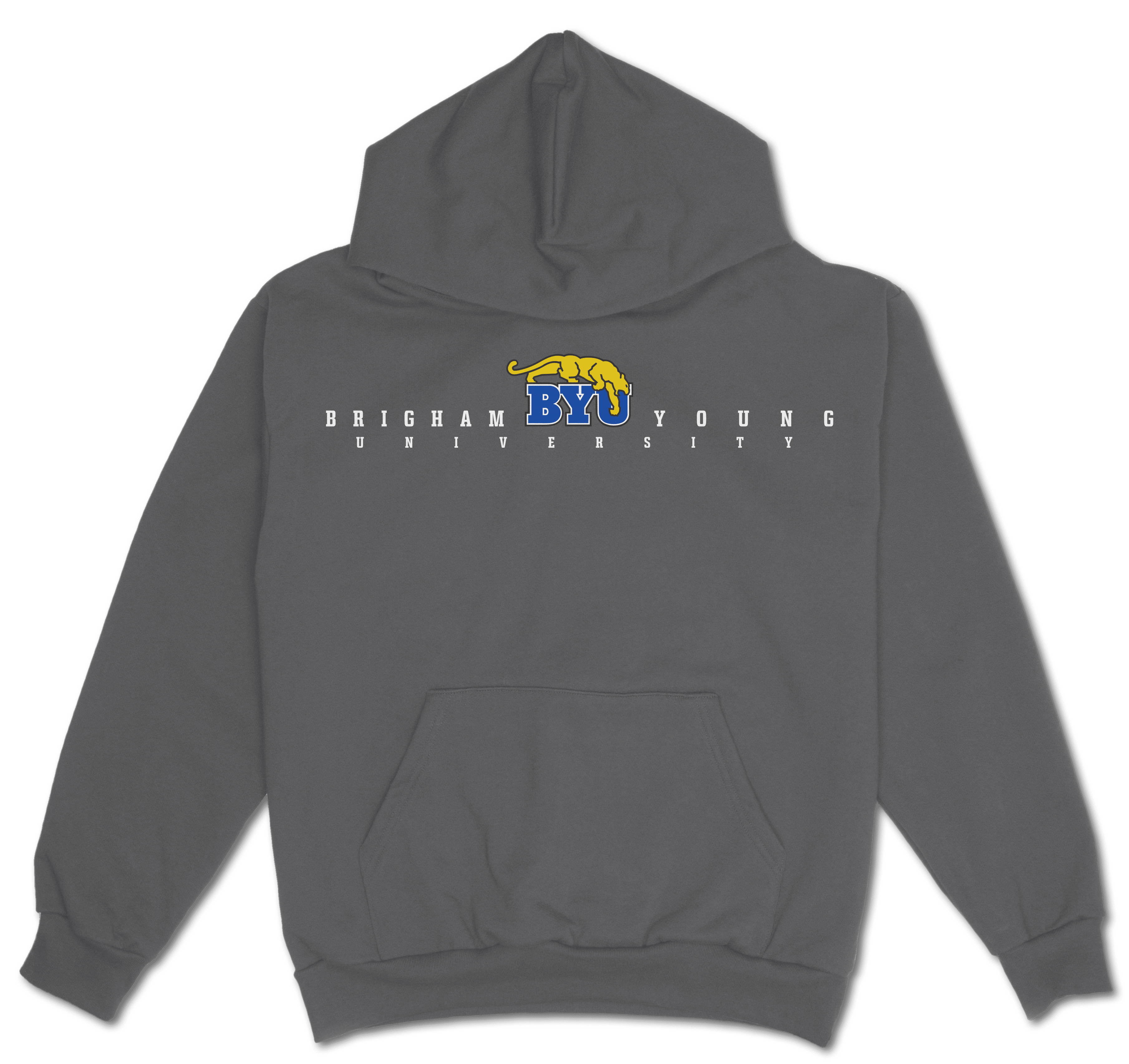 BYU Spellout Graphic Hoodie - Gray
