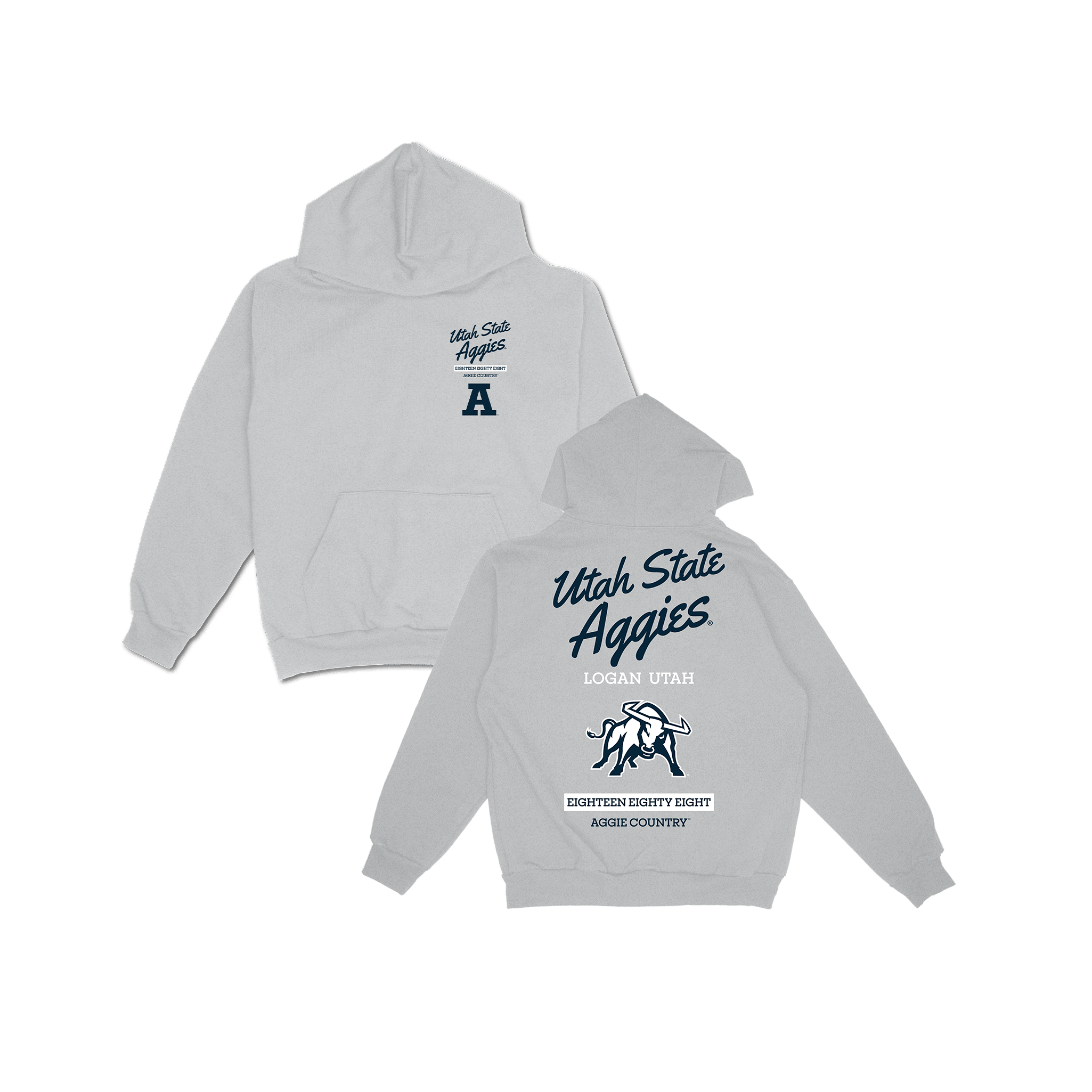 Utah State Hometown Hoodie - Heather Gray
