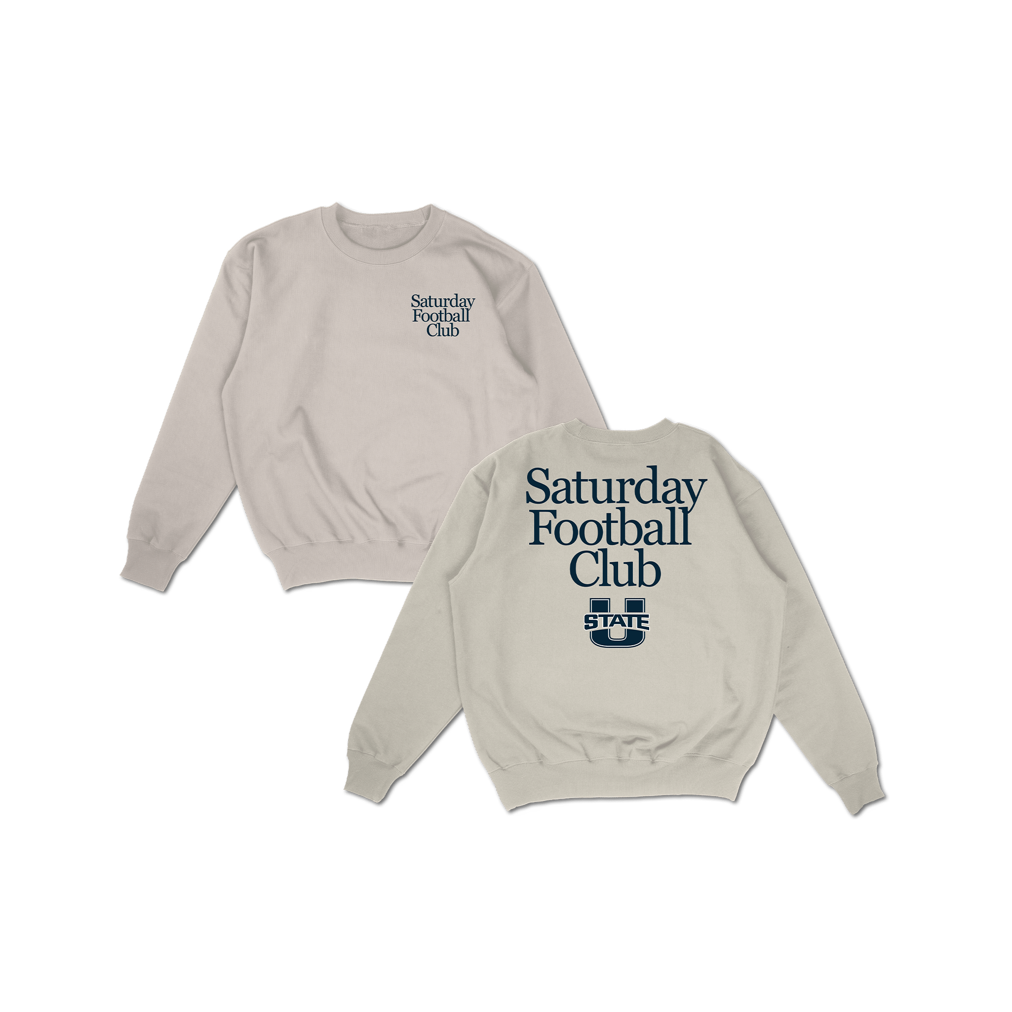 Utah State Saturday Football Club Crewneck - Ivory