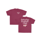 VT Saturday Football Club Graphic Tee - Maroon