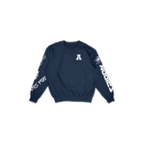 Utah State Cuffed and Logo'd Crewneck - Navy