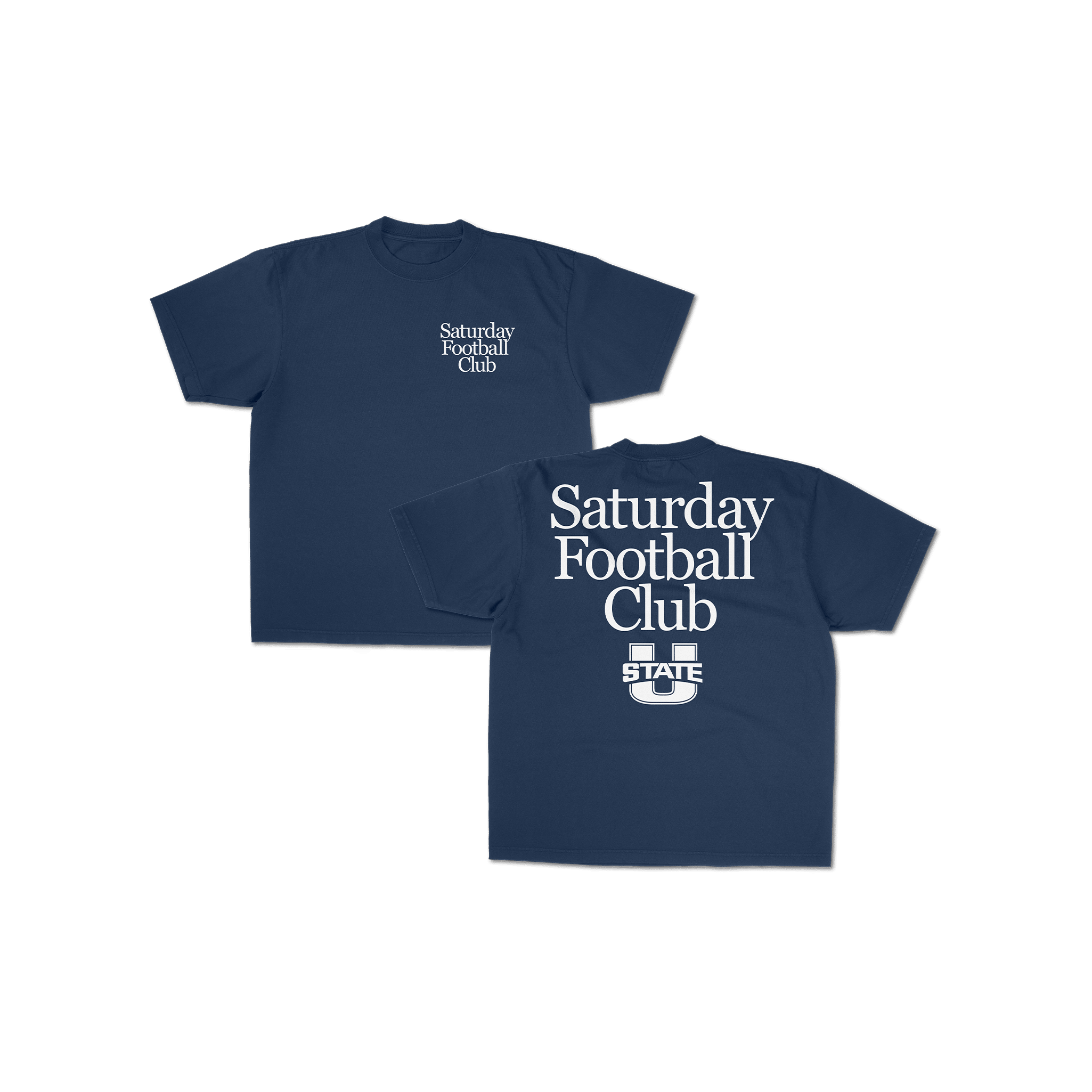 Utah State Saturday Football Club Graphic Tee - Navy