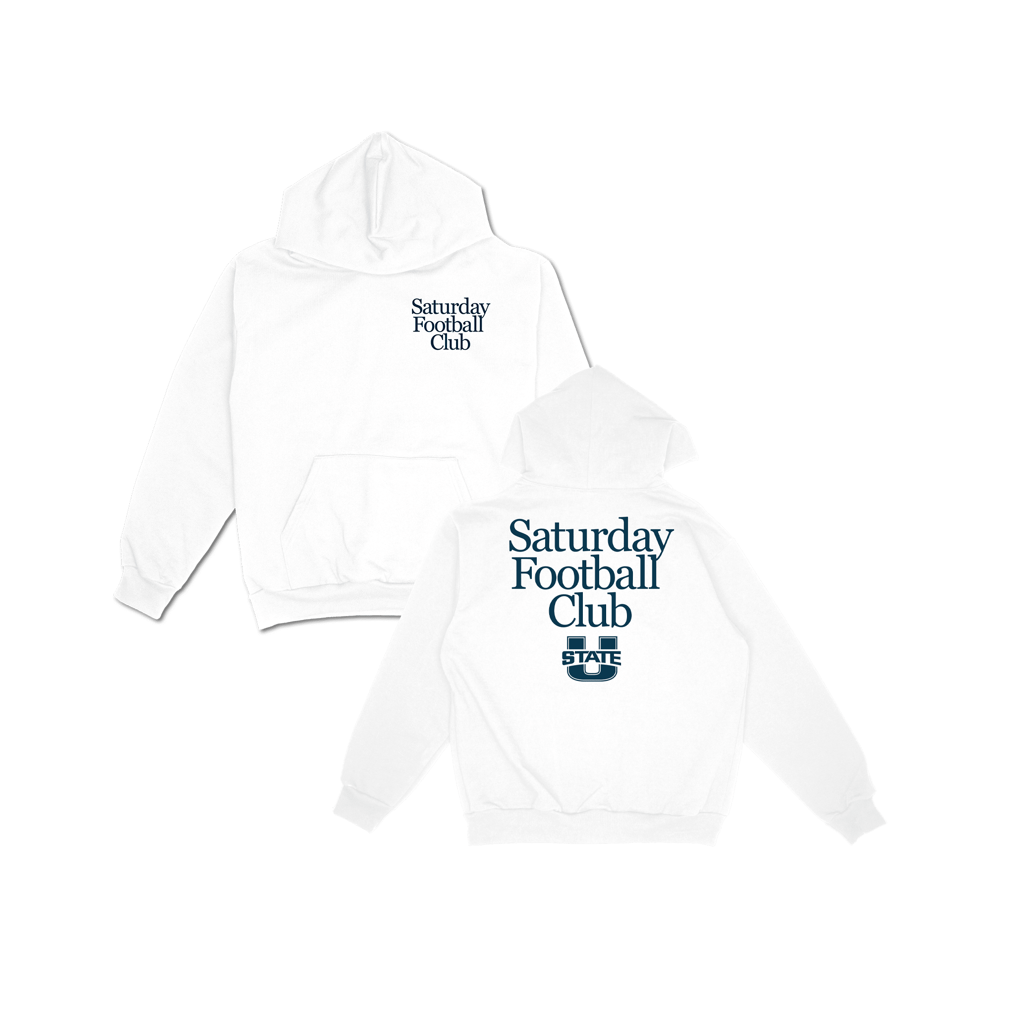Utah State Saturday Football Club Hoodie - White