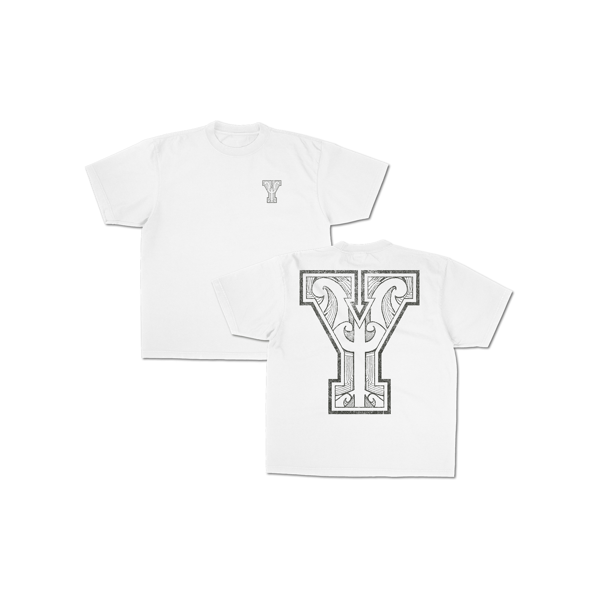 BYU AAPI Maori Ta Moko Graphic Tee - White