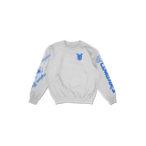 BYU Cuffed and Logo'd Crewneck - White