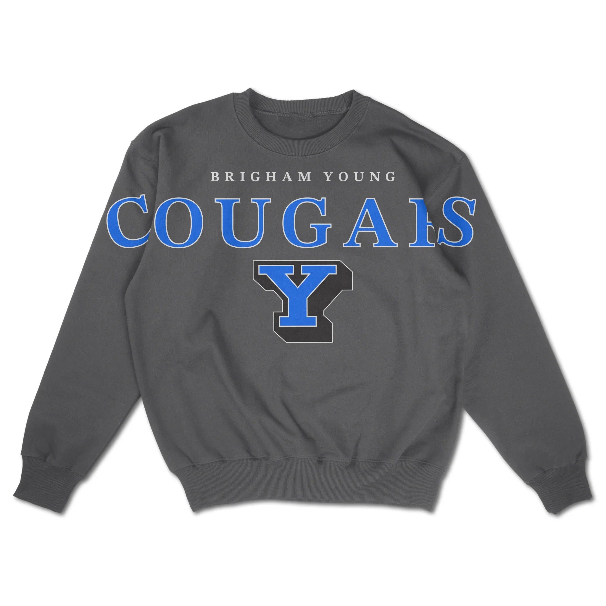 Brigham Young Vintage Inspired Crew - Gray