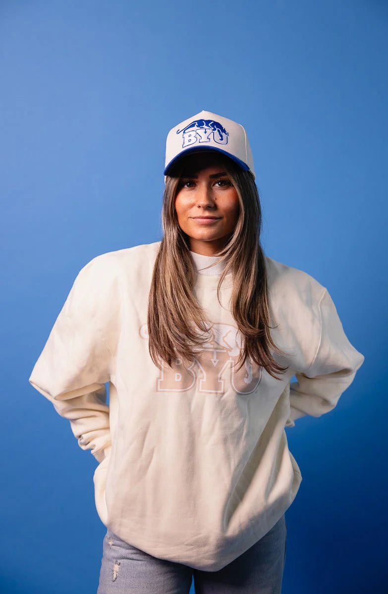 BYU Vintage Ivory Beetdigger Crewneck - FanStreet